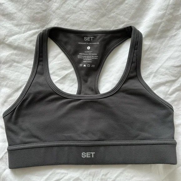 SET Active FormCloud Staple Racerback Bra Graphite (Grey) - Picture 2 of 3